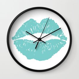 Aqua Lips Wall Clock