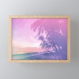 Caribbean Colors Tropical Vibes Palm Cove Paradise Framed Mini Art Print