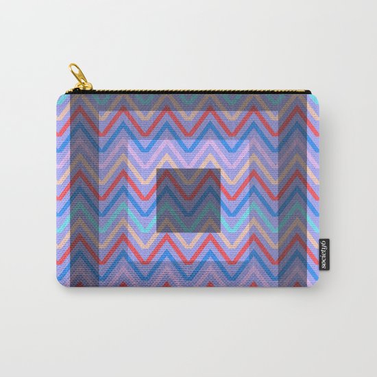 Chevron in shades of blue Carry-All Pouch