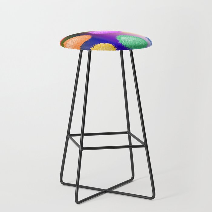 Colorful Jack Fruit on an Abstract Background Bar Stool