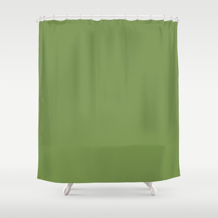 Drab Green Shower Curtain