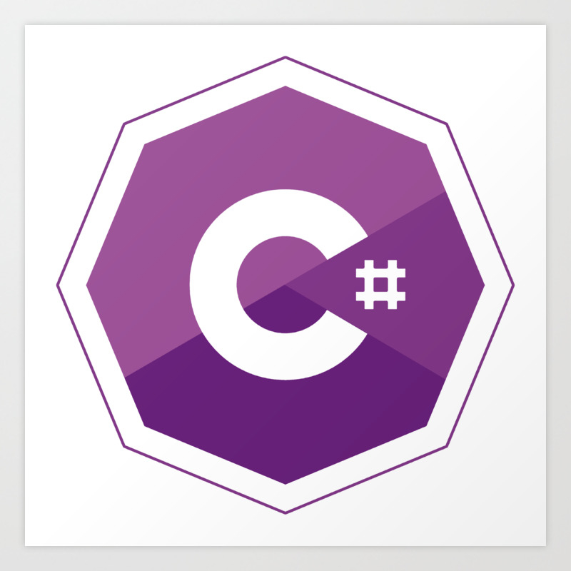 C Logo For Csharp Developers Visual Studio Art Print By Devstudios Society6