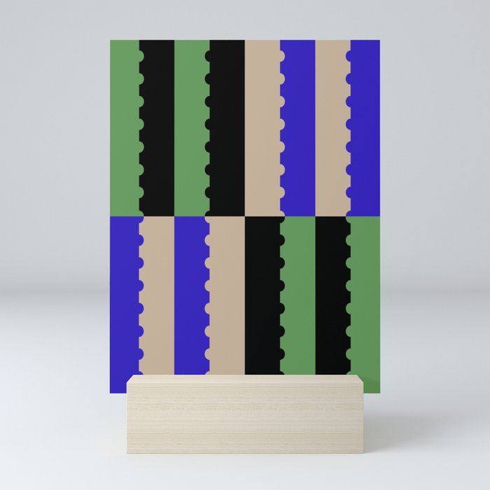 Modern Color Block Pattern Mini Art Print