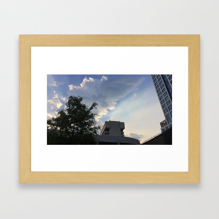 skies over journal square Framed Art Print