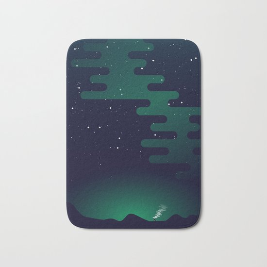 Aurora borealis Bath Mat