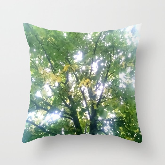 Tree Leaves 44 Throw Pillow