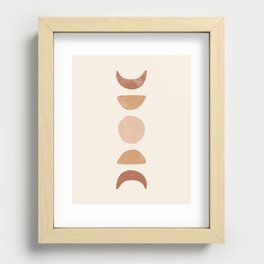 Earth Tone Moon Cycle Recessed Framed Print