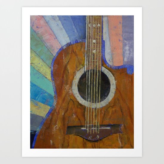 Guitar Sunshine Art Print
