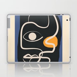 Abstract Face Line Art 09 Laptop Skin