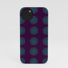 Turquoise Flowers iPhone Case