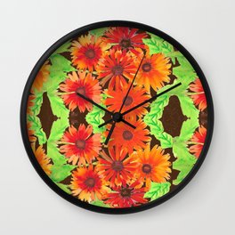 Summer Flowers By Danae Anastasiou Wall Clock
