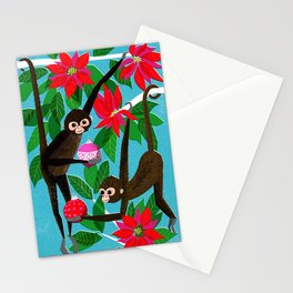 Spider Monkeys Holiday Card Stationery Cards