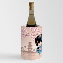 Japanese Keiko Kokeshi Doll Wine Chiller