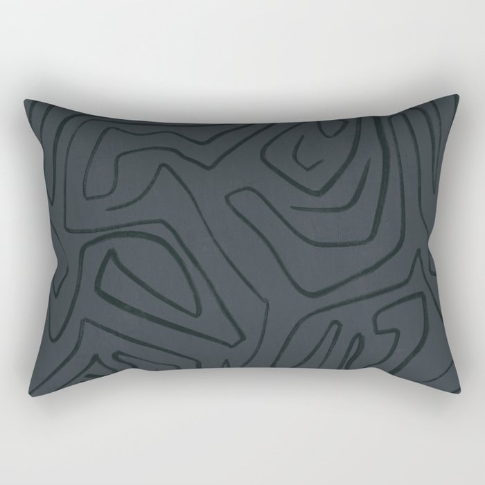 Abstract black art Rectangular Pillow
