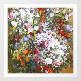 Spring riot of flowers - Courbet inspired Art Print