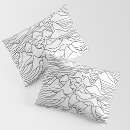 Black and white graphic - sound wave illustration Pillow Sham