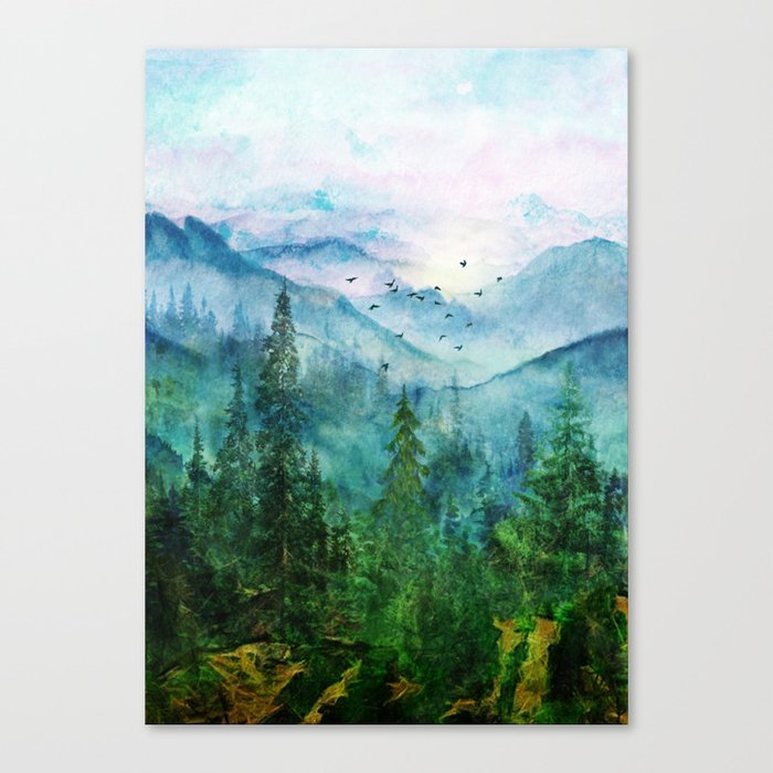 Spring Mountainscape Canvas Print
