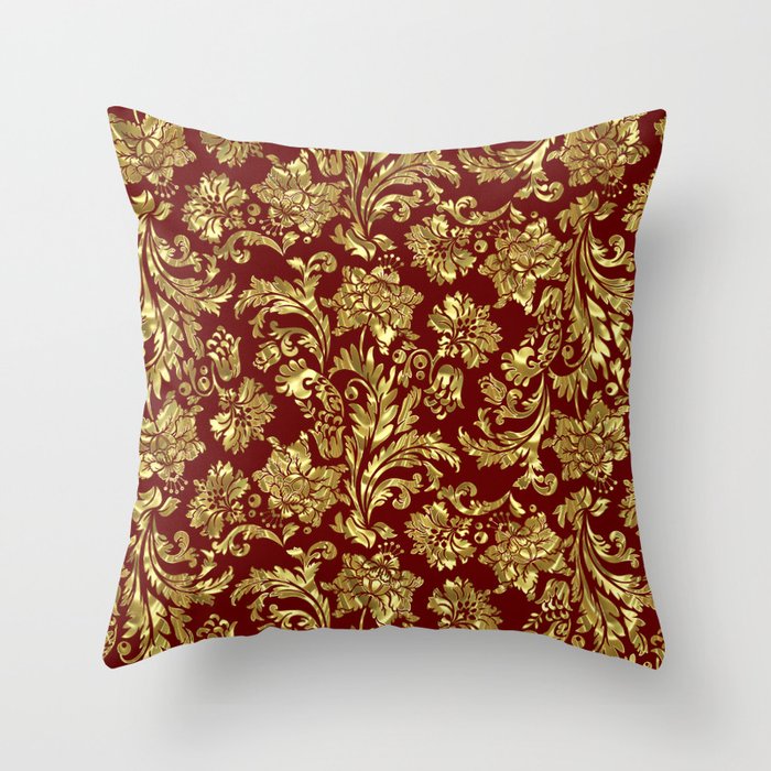 Red and online gold throw pillows