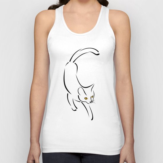 Cat in motion Unisex Tank Top