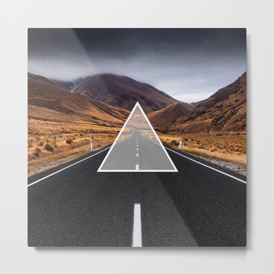 Route Triangle Metal Print