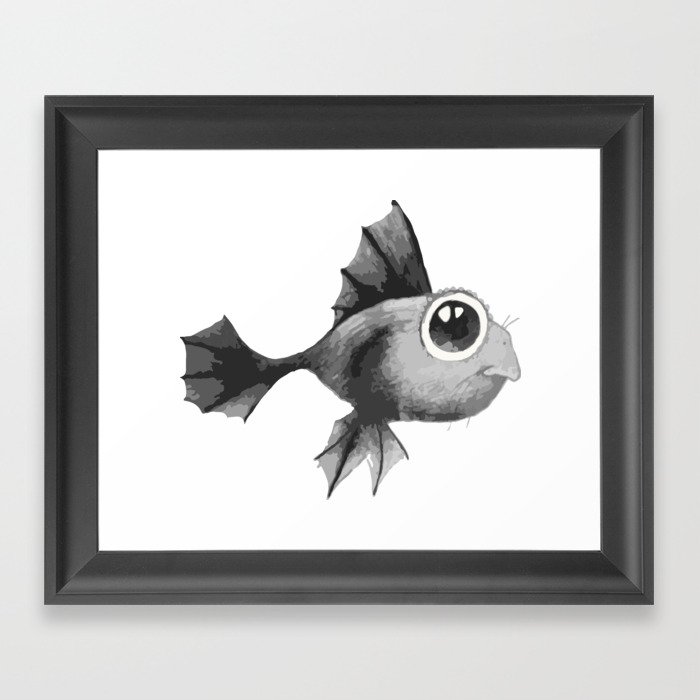 fish fan Framed Art Print