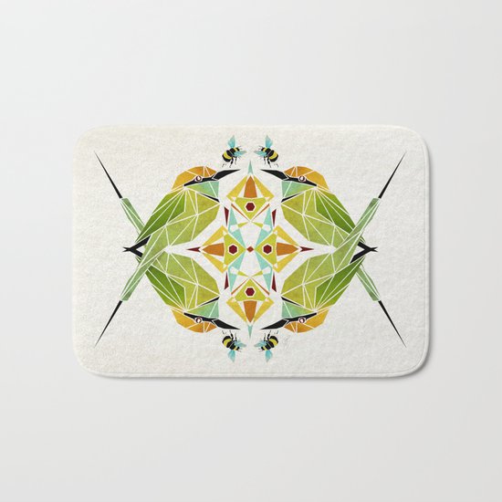 green bee eater Bath Mat