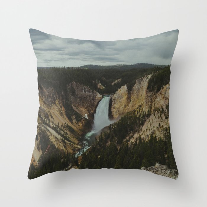 Yellowstone National Park Falls Throw Pillow