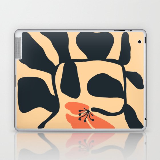 Midcentury Hibiscus Laptop & iPad Skin