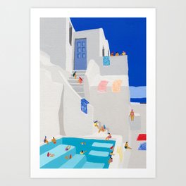 Santorini Art Prints For Any Decor Style Society6