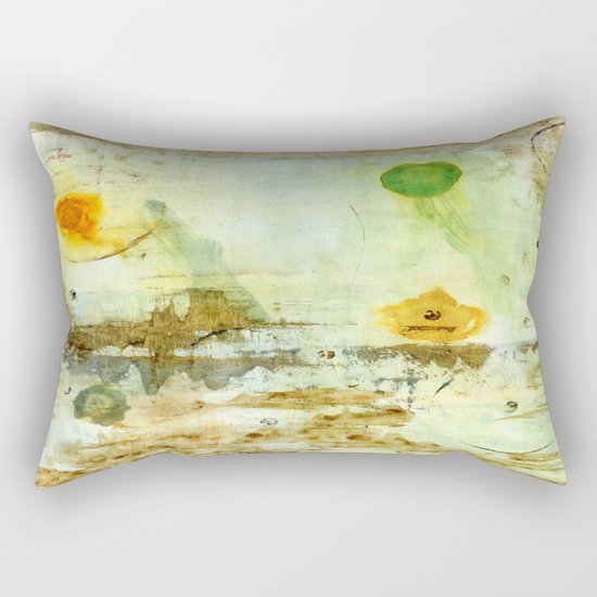 Drifting, Abstract Landscape Art Painting Rectangular Pillow