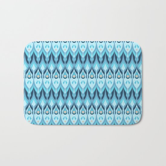 Gray-blue striped pattern . Bath Mat