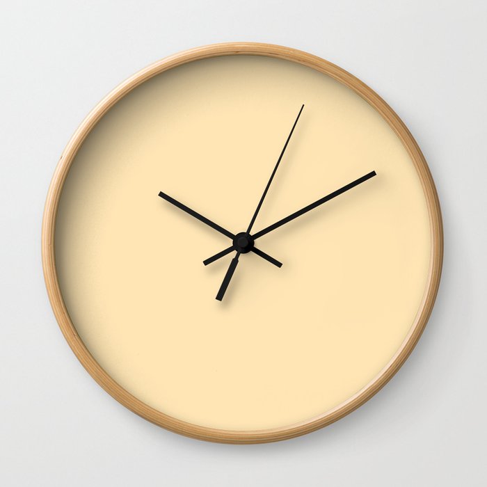 Pale Peach Solid Color Wall Clock