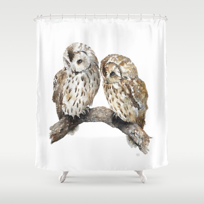 Two owls Shower Curtain