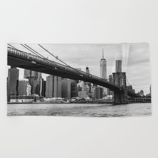 Monochrome Manhattan Beach Towel