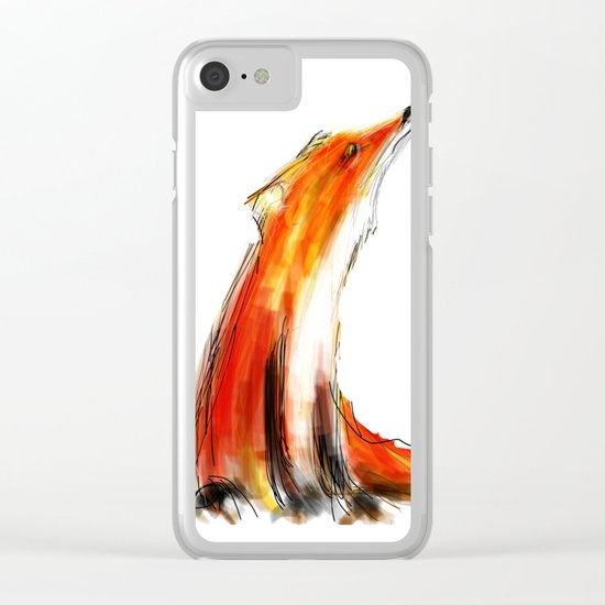 Wise Fox Reverse Clear iPhone Case