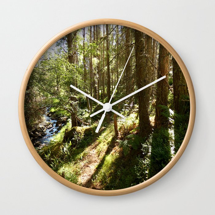 Playing in the Woods Wall Clock
