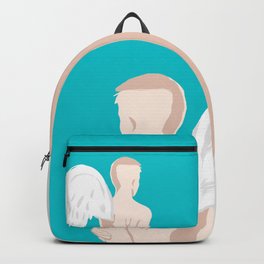 One Winged Angel/ Abstract Concept Drawing Backpack | Graphicdesign, Empowerment, Minimal, Youth, Conceptdrawing, Modern, Resilience, Wings, Unbreakable, Color 