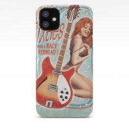 Guitar Girl 03 'Racy Redhead' iPhone Case
