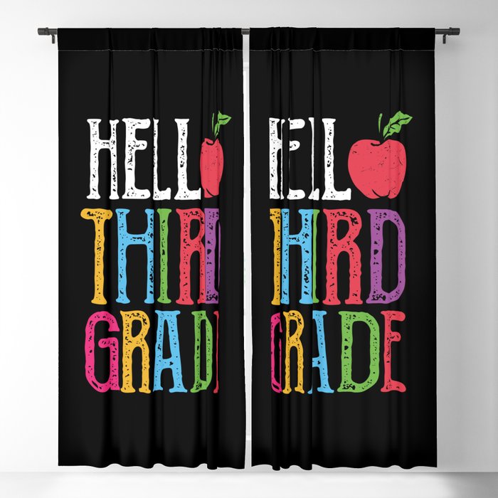 Hello Third Grade Back To School Blackout Curtain