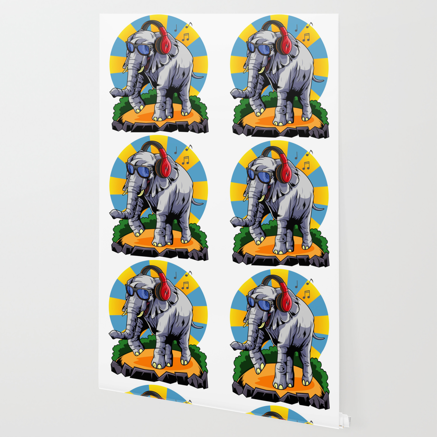 Hipster Elephant Cool Glasses Headphones Swag Wallpaper By