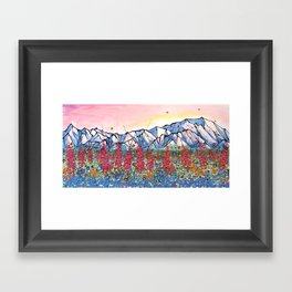 Denali Alpenglow Framed Art Print