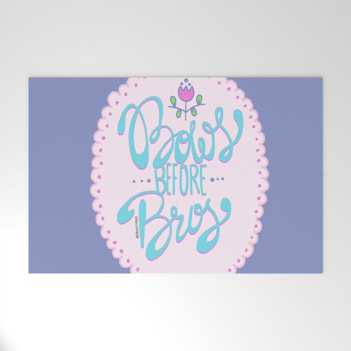 Bows Before Bros Welcome Mat