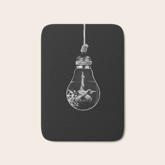 Black and Light Bath Mat