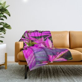 Purple Cannabis Series 2 Throw Blanket