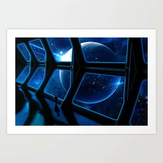 Space traveler Art Print