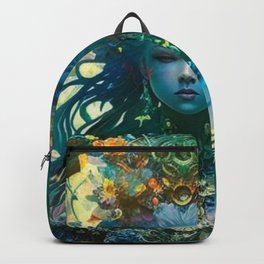 Dark Mermaid Beach Towel Backpack