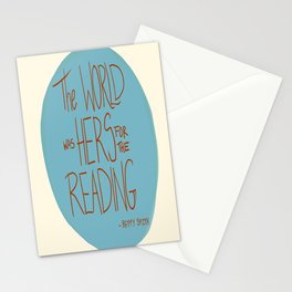 The World was Hers for the Reading Stationery Cards