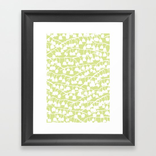 Lily of the Valley repeat Framed Art Print