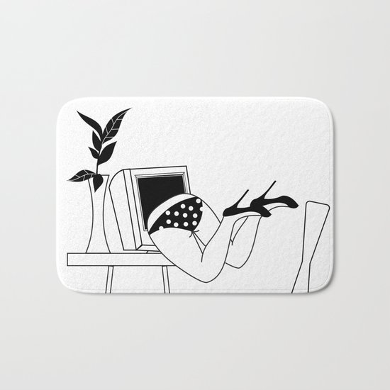 Drowning in The Digital World #society6 #buyart #lifestyle Bath Mat