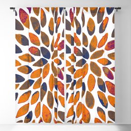 Watercolor brush strokes - autumn palette Blackout Curtain